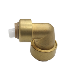 Brass Push Fit Reducer 90 Degree Elbow