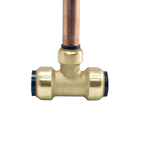 Brass Push Fit Reducer Tee