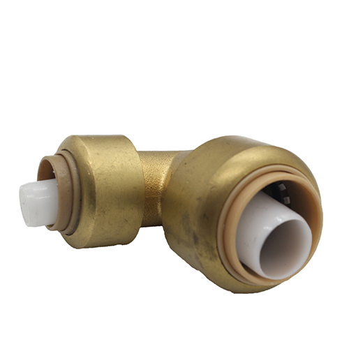 Brass Push Fit Reducer 90 Degree Elbow